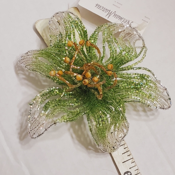 NWT Neiman Marcus Beaded Brooch - Picture 2 of 9